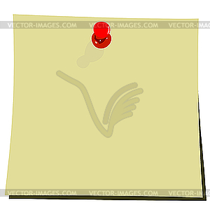 Yellow note pad - vector clipart