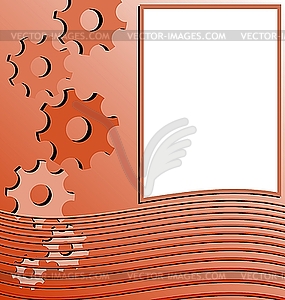 Orange abstract stripped background - vector clip art