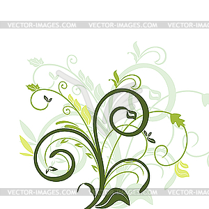 Floral decorative background - vector clip art