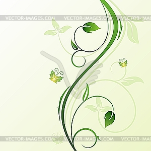 Floral decorative background - vector clipart