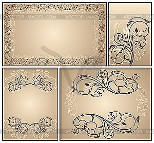 Set decorative VINTAGE - vector image