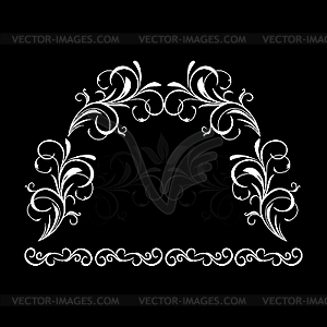 Of white floral vintage background - vector clipart