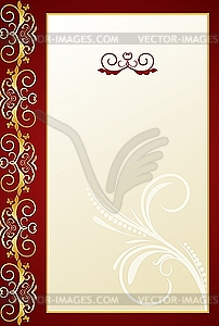 Greeting ornament card - vector clipart