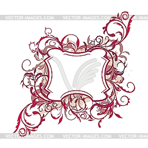 The floral decor element for design and border - vector image