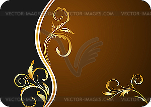 Floral business card - vector EPS clipart