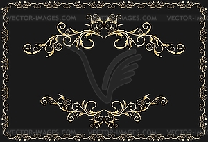 Luxury gold pattern with ornament borders - vector EPS clipart