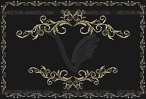 Luxury gold pattern with ornament borders - vector EPS clipart