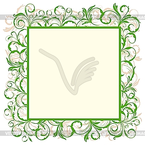 Eco green frame - vector clipart