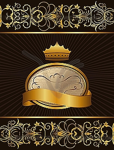 Luxury background with crown - vector image