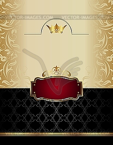 Luxury gold wine label - vector clip art