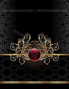 Golden ornate frame for design - vector image