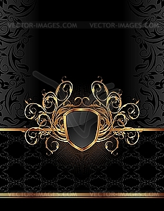 Golden ornate frame for design - vector image