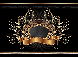 Golden ornate frame for design - vector clipart