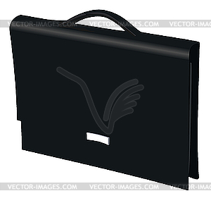 Black business bag - vector clipart