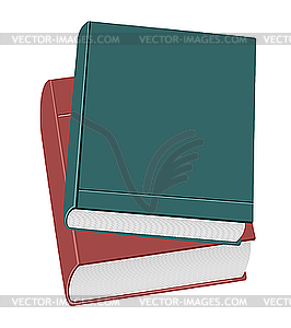 Ralistic two books - vector image