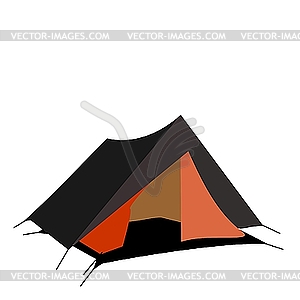 Tourist tent on white - vector image