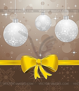 Christmas background with balls - vector clip art