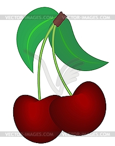 Two cherry's - vector clipart