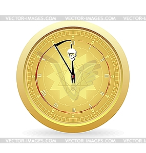 The clock of the death - vector image