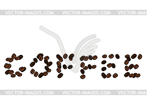 Coffee beans - vector clipart