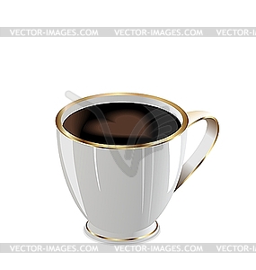 Coffee cup with heart - vector clipart