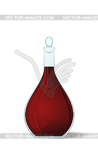 Red wine decanter - vector clip art