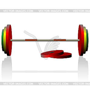Realistick dumbbell - vector clipart
