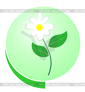 Eco green button - vector clip art