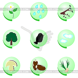 Eco icon set - vector clip art