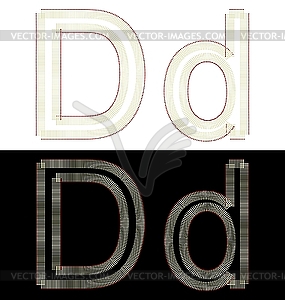 Letter of matches - vector clipart