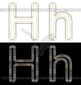 Letter of matches - vector clip art