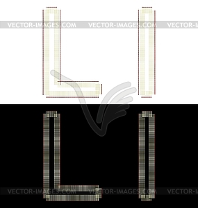 Letter of matches - vector clipart