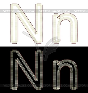 Letter of matches - vector clip art