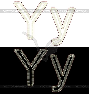 Letter of matches - vector clipart