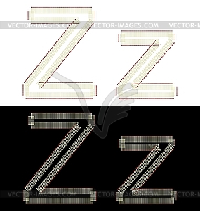 Letter of matches - vector clip art