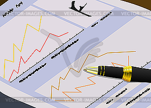 The finances newspaper for traders - color vector clipart