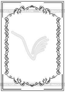 Blank floral frame border - vector clip art