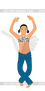 Dancing girl - vector image