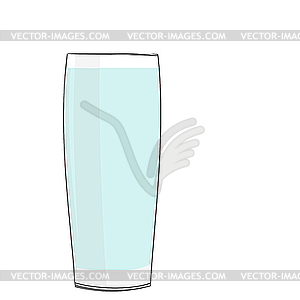 Glass with water - vector clip art