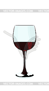 Бокал красного вина - векторное изображение клипарта