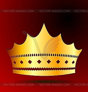 The gold royal crown - vector image