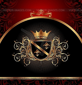 Golden vintage frame for design packing - vector clip art