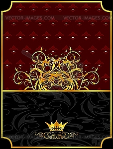 Vintage background with crown - vector clipart