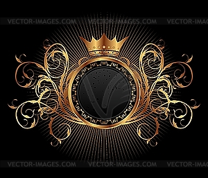 Gold vintage for design packing - vector image