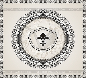 Cute background with heraldic element - vector clipart