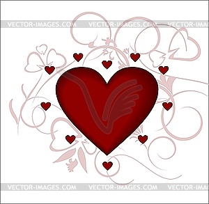 Heart, love, the Valentine's day - vector clipart