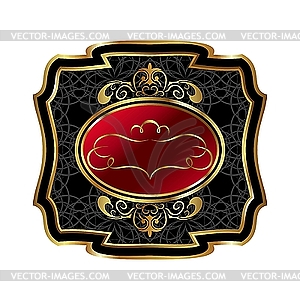 Ornate decorative golden frame - vector clipart