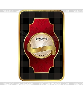 Ornate decorative golden frame - vector clipart