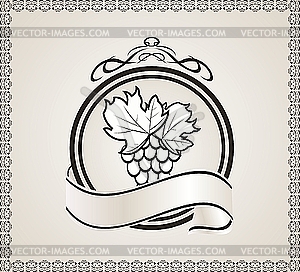 Retro label for packing wine - vector image