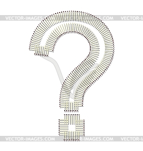 By question sign from matches - royalty-free vector clipart